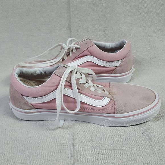 Vans Off The Wall Sneakers Womens 7 Pink Suede Canvas 500714 Lace Up Shoes - Picture 5 of 9